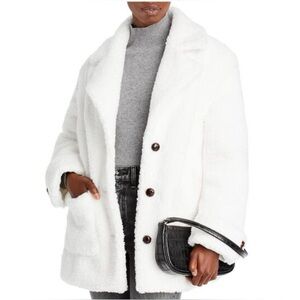 Aqua Ivory Sherpa Coat